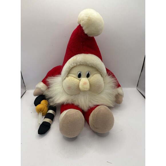 Vintage 1988 Sugar Loaf Santa Claus Plush With Candy Cane - Picture 1 of 7
